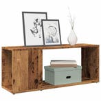 vidaXL Tv-meubel 80x24x32cm bewerkt hout oud houtkleurig, Huis en Inrichting, Verzenden, Nieuw