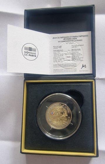 France. 2 Euro 2024 La Tour Eiffel Danse Proof (Sans prix