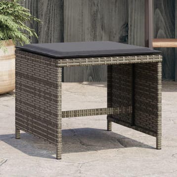 vidaXL Tuinkrukken 4 st met kussens 40x40x35 cm poly rattan, Verzenden, Nieuw