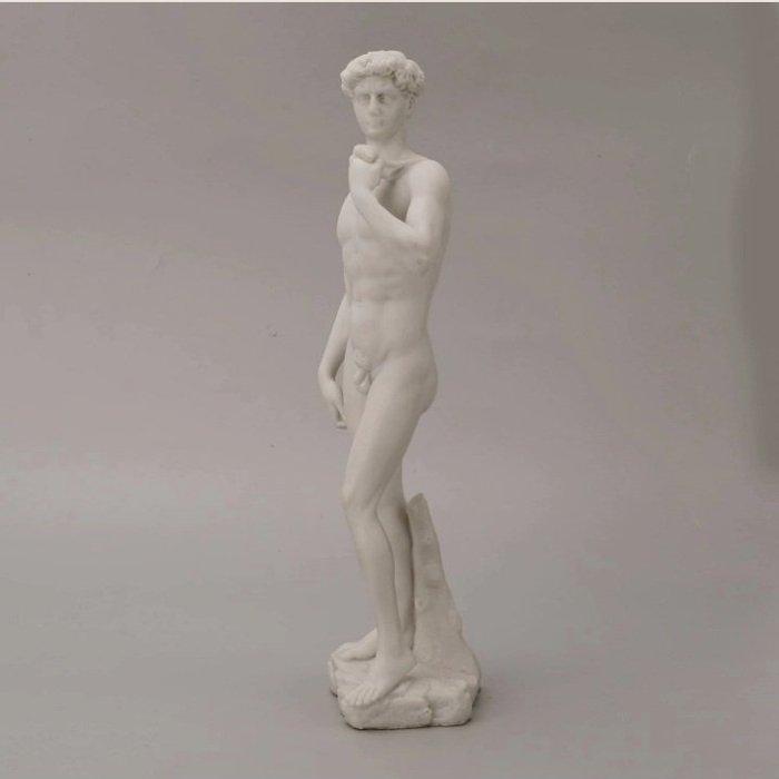 Beeld, David di michelangelo - 33 cm - Marmer, Antiquités & Art, Curiosités & Brocante
