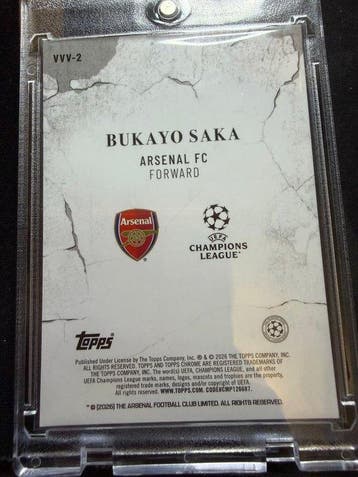 2025/26 Topps Chrome UCL Bukayo Saka VVV-2 Foil, Carte, Nieuw