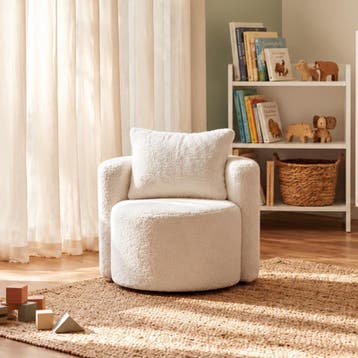 Fauteuil pour enfant avec coussin - blanc - 53 x 50 x 40 cm, Maison & Meubles, Verzenden, Neuf