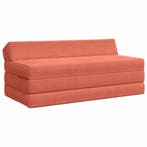 vidaXL Vouwbare Sofa Bed Rood Oranje 120 x 60 x 49 cm Stof, Huis en Inrichting, Zetels | Zetels, Verzenden, Nieuw