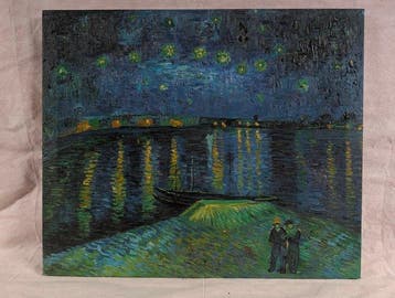 Italiaanse school (XX) - Notte stellata sul Rodano, da Van