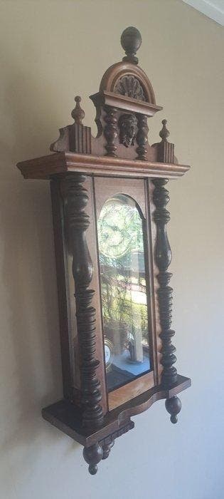 Regulateur wandklok - Antiek Mahoniehout - 1920-1930, Antiek en Kunst