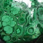 Gepolijste malachiet Exemplaar - Hoogte: 6 cm - Breedte: 7