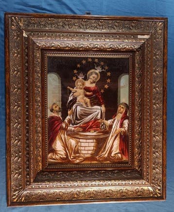 Oud heilig beeld - Madonna del Rosario di Pompei - XL - 51,5