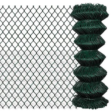 vidaXL Gaashek 1x15 m staal groen, Verzenden