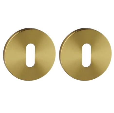 Set van twee sleutelplaatjes ø52x6mm Permafix PVD goud, Doe-het-zelf en Bouw, Deuren en Vliegenramen, Nieuw