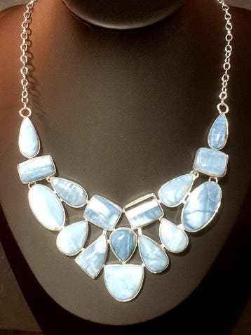 Owyhee Blue Opal - Collier ras du cou
