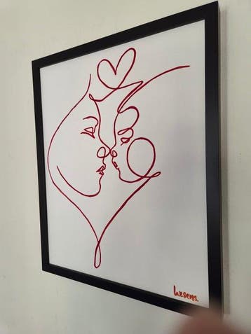 Liesens - Be My Baby (Handpainted on white canvas met