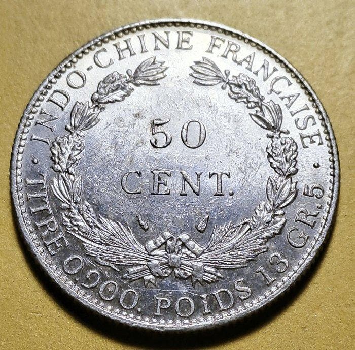 Frans Indochina. 50 Cents 1936 (Zonder minimumprijs), Postzegels en Munten, Munten | Europa | Niet-Euromunten