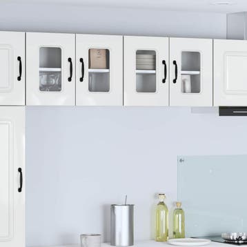 vidaXL Vaatwasserpaneel Kalmar 2 st Hoogglans wit Bewerkt, Huis en Inrichting, Verzenden, Nieuw
