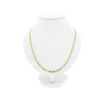 Gouden Figaro schakelketting, Handtassen en Accessoires, Kettingen, Ophalen of Verzenden, Gebruikt, Goud, Goud