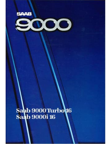 1988 SAAB 9000 BROCHURE NEDERLANDS, Ophalen of Verzenden