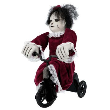 Halloween Mathilde Op Fiets 35cm, Verzenden, Nieuw
