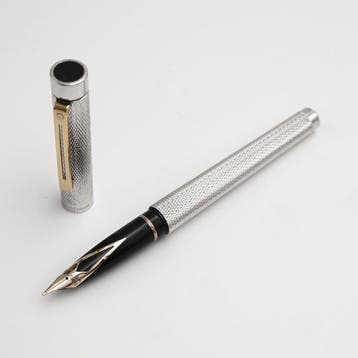Sheaffer - Targa 1008X Barleycorn Silver Plated w. Gold Trim