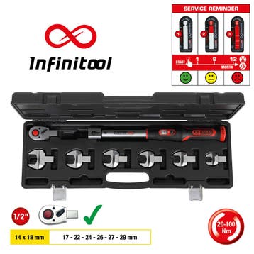 KS Tools 14x18 mm momentsleutelset 20-100 Nm – 8-delig, Verzenden, Nieuw