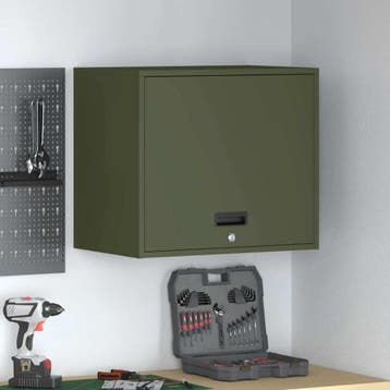 vidaXL Olijfgroen 60 x 40 x 53 cm Poedergecoat staal, Huis en Inrichting, Kasten | Overige, Verzenden, Nieuw