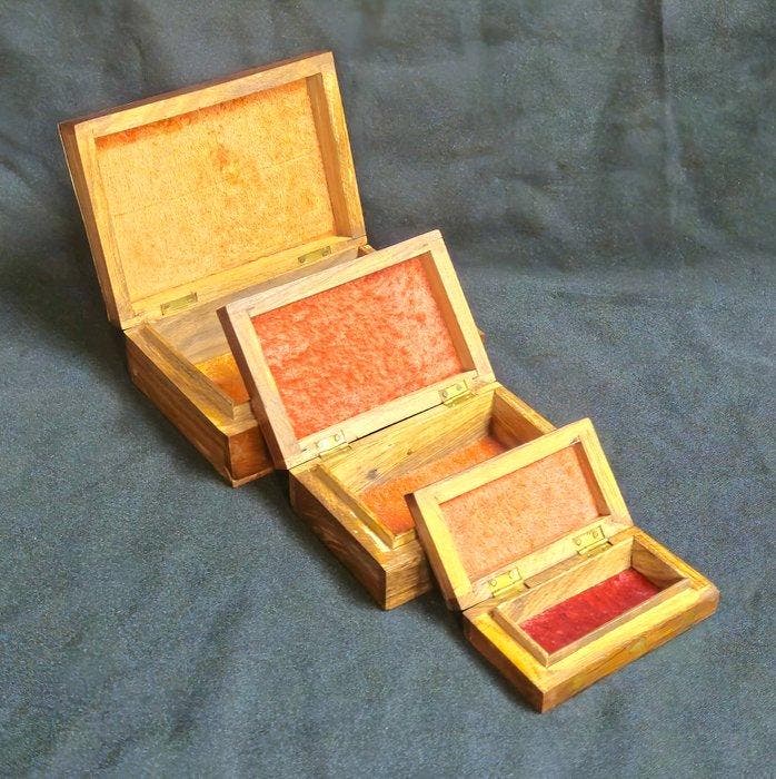 Sieradendoos (3) - Hout, Messing, Antiek en Kunst, Curiosa en Brocante