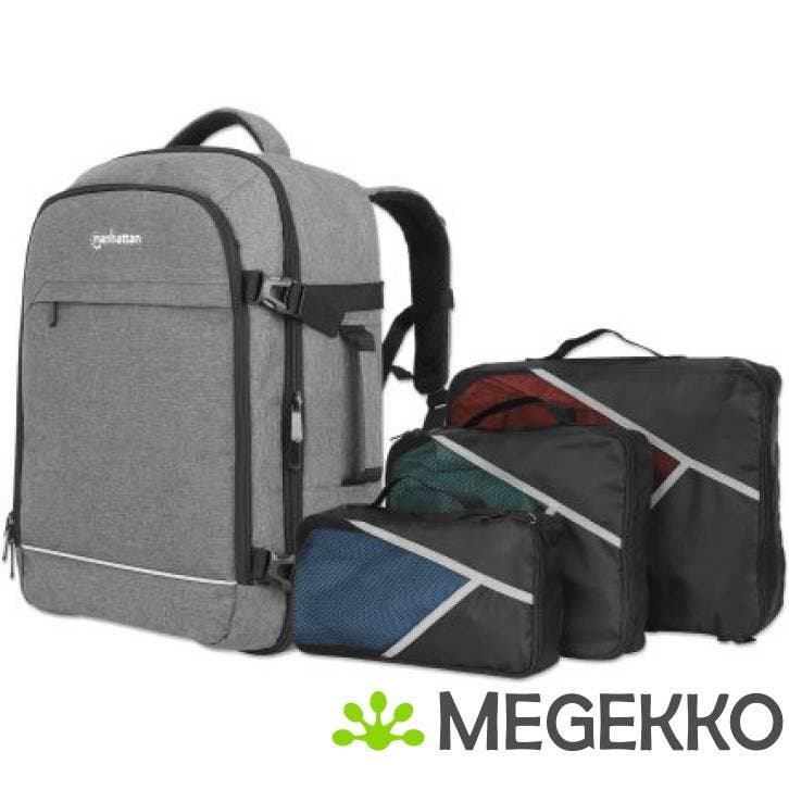 Manhattan 440370 notebooktas 43,9 cm (17.3 ) Rugzak Grijs, Computers en Software, Laptoptassen, Nieuw, Verzenden