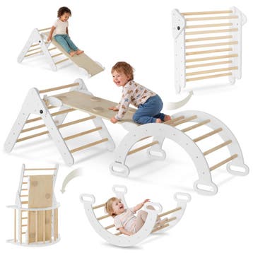 Klimrek Monti, 8-in-1, voor binnen, van hout, vanaf 1 jaar, Verzenden, Nieuw