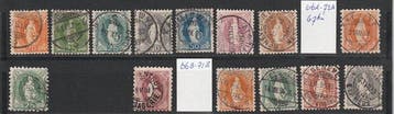 Zwitserland 1882/1909 - Collectie staande Helvetia, Gestempeld