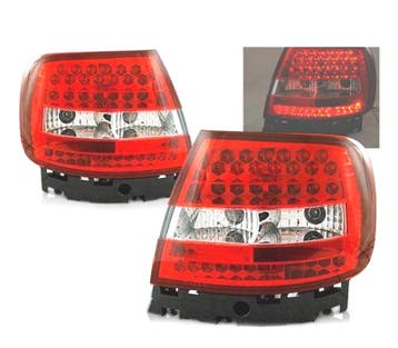 FEUX ARRIÈRE POUR AUDI A4 B5 94-00 LED ROUGE BLANC, Verzenden