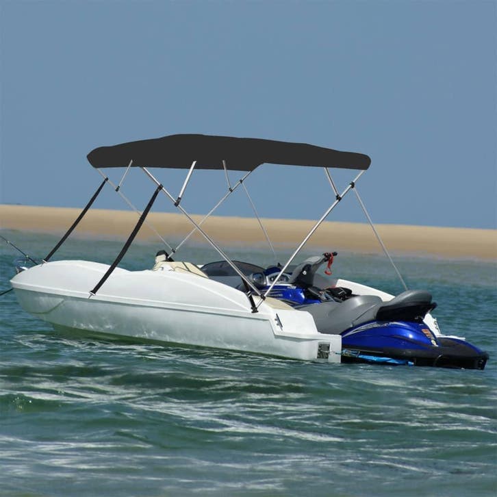 vidaXL Biminitop 4 bogen 243x196x137 cm zwart, Watersport en Boten, Bootonderdelen, Nieuw, Verzenden