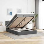 vidaXL Bed poef met matras en LEDs 140x200 cm stof, Verzenden, Nieuw