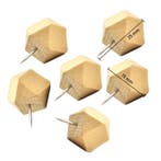 Set van 28 houten punaises, polygonen, in 2 doosjes, Verzenden, Nieuw