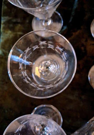 Val Saint Lambert - Verre à porto (12) - Cristal, Antiquités & Art