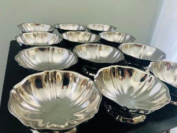Tasse (12) - Chrome - Coupes à glace Art nouveau