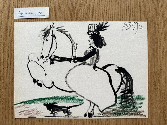 Pablo Picasso (1881-1973) - Amazon / Toros y toreros - First, Antiquités & Art, Antiquités | Autres Antiquités