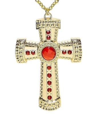 Ketting Kruis Met Edelsteen, Verzenden