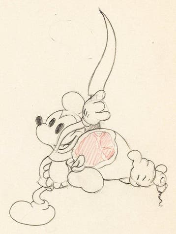 Walt Disney – Mickey Mouse-animatietekening - The Whoopee