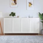 vidaXL Kastdeuren met lamellen 4 st 99,3x59,4 cm grenenhout, Verzenden, Nieuw