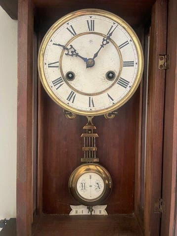 Antieke Junghans regulateur wandklok (Paardjesklok) -, Antiek en Kunst