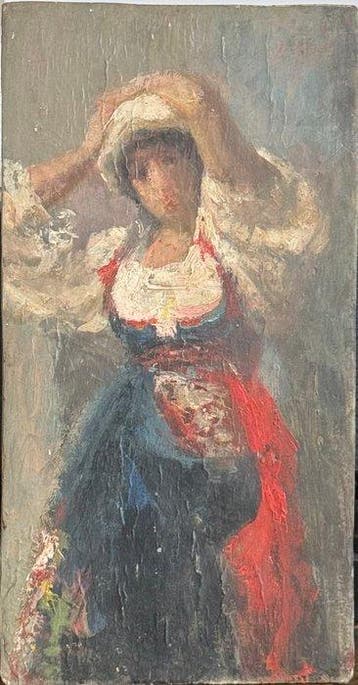 Scuola Italiana (XIX-XX) - Ritratto di Popolana