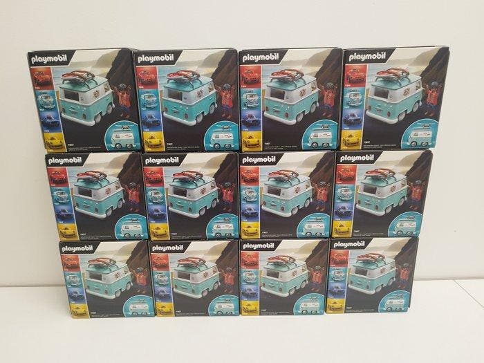 Playmobil - Speelgoedauto Volkswagen T1 Camper 12 pieces -, Antiquités & Art, Antiquités | Autres Antiquités