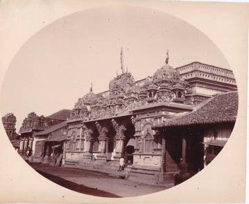 Scowen - 1870 Vintage Large Albumen Sri-lanka Colombo Temple, Antiek en Kunst