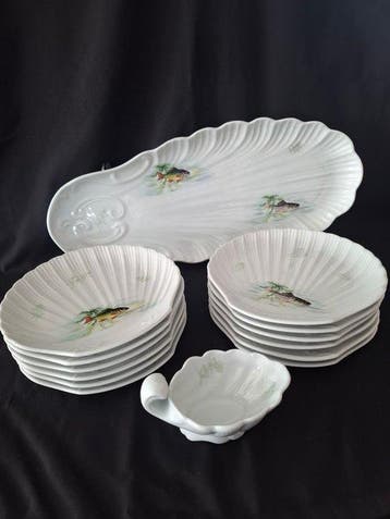 Service à poisson (14) - Porcelaine - Limoges France, Antiquités & Art