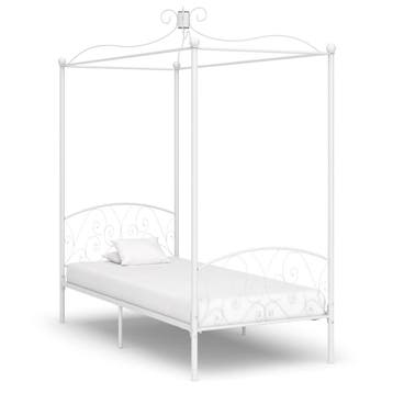 vidaXL Hemelbedframe metaal wit 100x200 cm, Verzenden, Nieuw