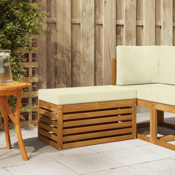 vidaXL Buitenstoel Bank Massief Acacia Hout Naturel, Tuin en Terras, Verzenden, Nieuw