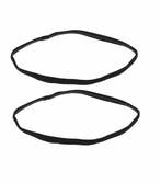 Haarband Sport 1cm - Elastiek - Anti-slip - Zwart - Set van