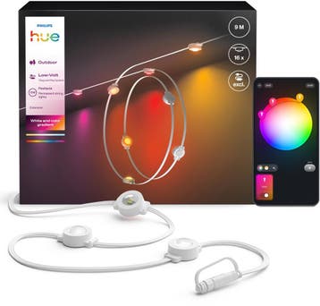 Philips Hue Festavia permanent Uitbreiding - Witte snoer 9m, Verzenden, Zo goed als nieuw