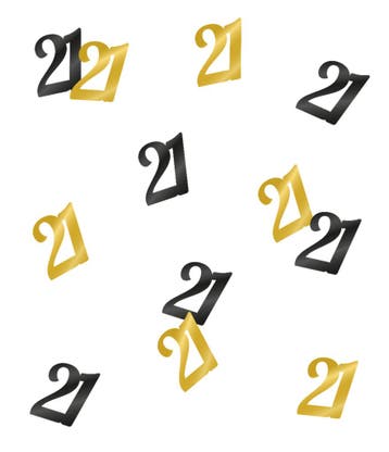 Tafelconfetti 21 Jaar 20gr, Verzenden, Nieuw