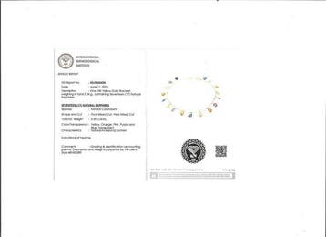 Armband - 18 karaat Geel goud - 4.30ct. tw. Saffier -
