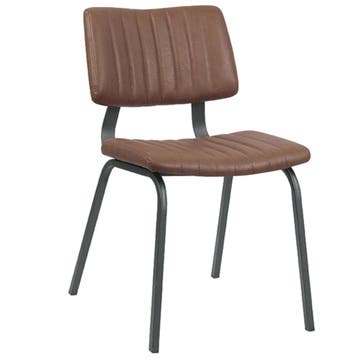 Stoel | Kunstleer/Metaal | Licht Bruin | Zwart Frame |, Verzenden, Nieuw in verpakking