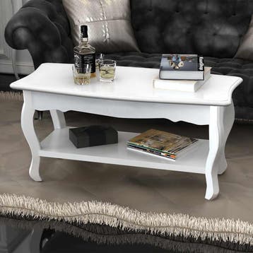 vidaXL Salontafel met 2 lagen MDF wit, Verzenden, Nieuw